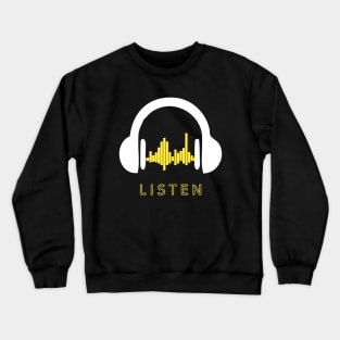 Ear Candy Couture: Listen with Panache Crewneck Sweatshirt